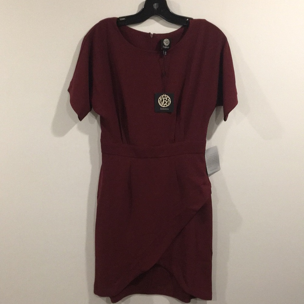 NORDSTROM rack BOBEAU Faux Wrap Short Sleeve Dress